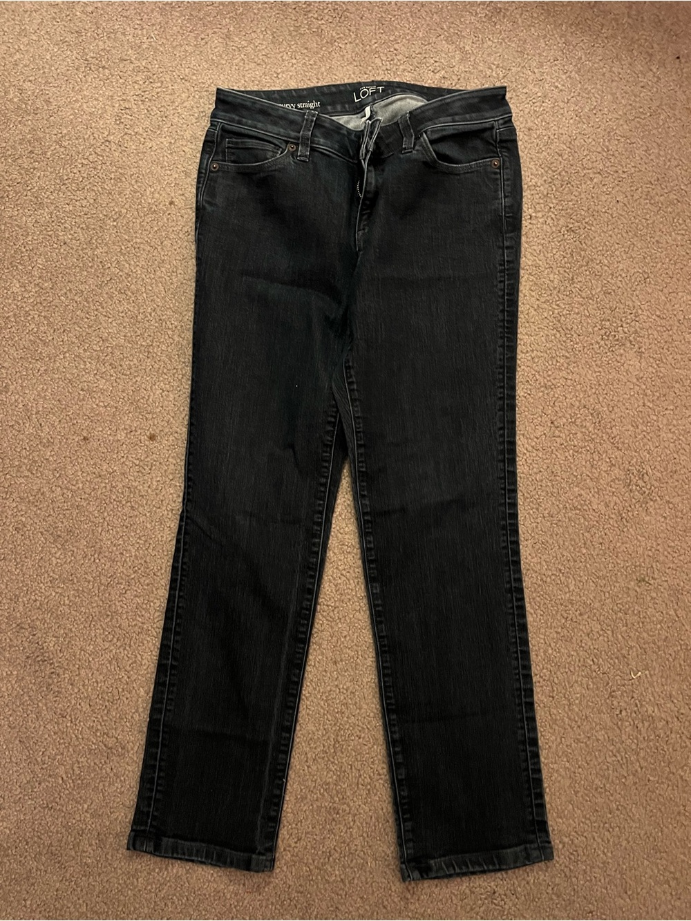 LOFT Black Straight-Leg Women's Jeans